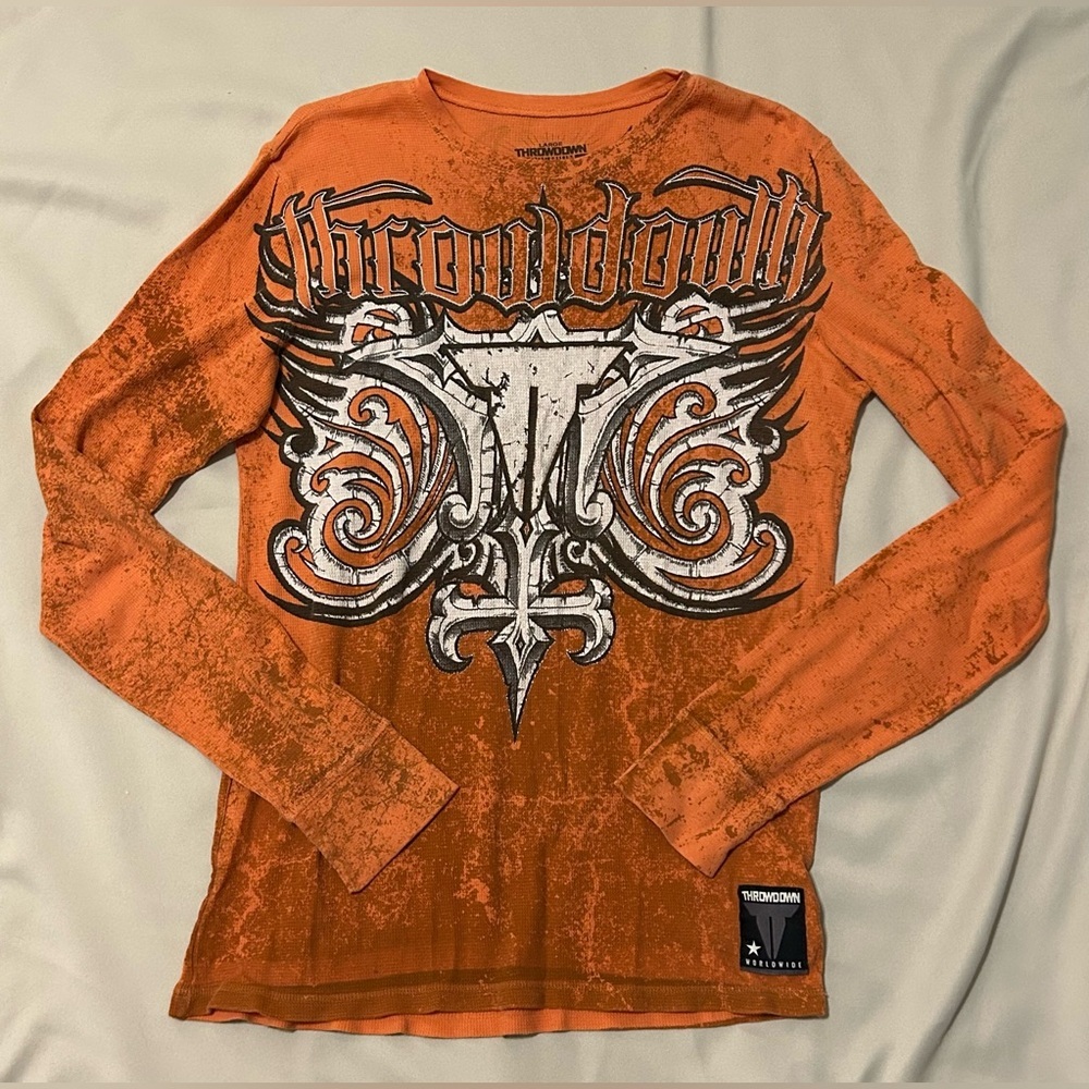Affliction Throwdown Havoc Thermal Long Sleeve - L - Picture 2 of 9
